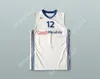 Aangepaste nee naam heren jeugd/kinderen David Jelineek 12 Tsjechische Republiek witte basketbal jersey top gestikt s-6xl