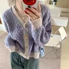 Tricots de tricot pour femmes Patchwork Tricot Tricot Femmes Fashion coréenne Fashion Spring automne chaud Soft V-Neck Sweater polyvalent