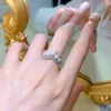 Anelli a grappolo Springlady 925 Sterling Silver Lettera a V-Shape Crown Pearl Ring per Wedding Party Engagement Regali di gioielli