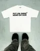 Street American Hip Hop Vintage Machine Gun Alphabet Print överdimensionerad t-shirt för män Y2K Harajuku Fashion Goth Style Shirt 240426