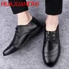 Sapatos casuais de couro genuíno homens de luxo masculino masculino mudo mocassins de estilo britânico Oxfords Formal Dress