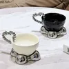 Tasses simplicité en céramique tasse en forme de coeur en forme de catégorie de café petit déjeuner tasse l'après-midi des boissons laitières