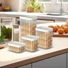 Bottiglie di stoccaggio Contenitore ermetico Contenitore di alimenti per l'umidità INSETTO Rice Boxt Box Holder Accessori da cucina