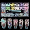 21Grid Nail Art Dekoration Harz Schmetterling Aurora Bogenbär Kawaii Accessoires Nagel Teile Dekoration Vorräte für Profis 240415