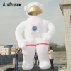 Costume géant de l'astronaute gonflable géant en gros costume de l'espace-pilote Space Man avec éclairage LED pour une fête d'événement de promotion