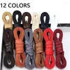 Shoe Parts 1 Pair Cotton Waxed Shoelaces Outdoor Mountaineering Sports Waterproof And Wear-resistant Leather Round