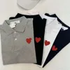 T-shirt Zagraj w Kobiet Designer Najwyższej jakości luksusowa moda T-shirt Love Polo Shirt Style Mężczyźni Kobiety Para T-shirt Peach Heart Pure Bawełna krótkie rękaw Czerwone serce pół rękaw