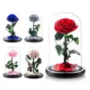 Flores decorativas Glass Rose Ornament Delicada Estética Artificial Forever Flor Forever Suministros de regalos de cumpleaños