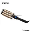 Curling Irons Sonofly 22mm LCD Hair Curler Elektrische Dreifach Barrel Ceramics Iron Waver Styling-Werkzeuge Anionen Schnelle Heizung JF-112 221203 DH1WY