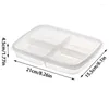 Garrafas de armazenamento Caixa de comida portátil de 4 compartimentos: Organizador para geladeira Freezer Clear Kitchen Tool separando o gengibre da cebola