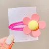Haarzubehör 2024 Frühlings Sommer Koreanische Blumenklammern für Mädchen Kinder Süßes Kawaii Plastik Fancy Hairpin Mode