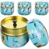 Storage Bottles 4 Pcs Airtight Tin Box Vintage Tea Container Scented Sealed Coffee Canister Sealing Canisters Iron