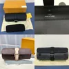 Designer -Box -Bag -Hülle Kupplung für Herren 3pcs Uhrenschutz Leinwand Leder wasserdichte Männer Brieftasche H47530 H4750