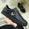 Luxury Designer Philip Plain Mans Shoes Brand Classic Fashion Plein Scarpe High Quality Leather Metal PP Skulls Pattern Increased Elements Casual Board Sneakers