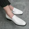 Casual Shoes Mens Leather Slip On Business Man Flat Classic Men Dress Italian Formal Oxford Evening Gentleman