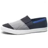 Casual Shoes Mixed Colors Fashion Slip On Mens Loafers Tide All-Match One-Step Canvas Lightweight Men's Sneakers