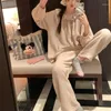 Sleep abbigliamento femminile primaverile set di pigiami da donna dolce semplice sciolta comoda homewear di moda coreana adorabili studenti chic chic ragazza