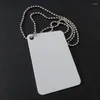 Dog Tag Fashion sublimation tags vierges rectangle transfert de chaleur en aluminium métal clés de bricolage