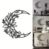 Figurine decorative Ornamento Moon Wall Art Black Cabinetti camini corridoi per la casa decorazione di ferro soggiorno artigianato di sculture