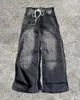 American Style Star Diamond Jeans Mens Y2K High Street Fashion Brand Retro broek Casual losse brede pijpenbroek 240412