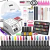 Kits manicure set acryl nagelkit met led nagellamp semi permanent vernis acryl extension gel kit elektrische nagelborstengereedschap gereedschap