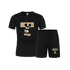 Nya herrares träningsdesigner Youth Sports Fitness Short Sleeve Sportswear Luxury Brand Tryckt T-shirt Shorts tvådelar.