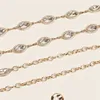 Paski łańcucha talii Plus size Złotego Talii Łańcuch Crystal Rhinestone Bode Body Łańcuch Elegancki metalowy łańcuch paska dla kobiet