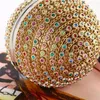 Shoulder Bags Colorful Diamond Evening Bag Womens Sparkling Crystal Ball Shape Clutch Gold Party Wedding Bridal Chain J60D