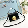 One Bag 2024 Lady Womens Bags Vallentiiino Handheld Leather Stud New Genuine Shoulder Willow Crossbody Chain Fashion Han PJ3W