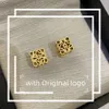 Loewe Designer Jewelry Stud Rowe's High Edition Ruyi Knot Pattern Loewe Earrings Fassionable Small and Grade Hollow Loewew Bag 230