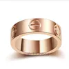 High-end Carteer Luxury Ring High Edition 18K Rose Gold Classic Ring Au750 Men and Womens Wedding V Love Signature