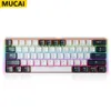 Mucai MK61 USB Gaming Mechanical Switch Red Switch RGB retroiluminado 61 llaves Cable desmontable con cable 240419