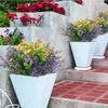 Decoratieve bloemen 24 pc's kunstmatige outdoor faux planten struiken plastic bloem bulk voor hangende plantenwand veranda raam huisdecoratie