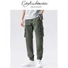 Pantaloni da uomo Citylink tattico 2024 gamba di marca alla moda a colore solido Slimt gambe casual dritte ritagliate per lo stile primaverile