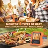 ワイヤレス肉温度計デジタルリモートフードグリルスモーカーオーブンキッチンのための肉温度計500 ftレンジデュアルプローブ240423