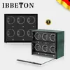 Luxury Automatic Watch Winder Safe Box with Mabuchi Motor LCD Touch Screen and Wooden storage Boxes Remote Control 240412