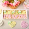 Molds Mom Birthday Fondant Cookie Cutter Biscuit Mold New Happy Mother Day Love Rose Shape Embossing Press Stamper Diy Baking Tools