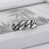 Wedding Rings Unique Creative Personality Style Punk Titanium Steel Smooth Face Mens and Womens Universal Chain Ring Jewelry