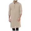 Vêtements ethniques robes musulmanes hommes Kaftan Abaya Dubai Robe Middle Eas T Kandoura Style de prière Dishdasha Arab