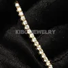 Kibo coutom män höft pop smycken moissanite tennis halsband s925 sterling silver diamant lyx bokstav hip hop tennis kedja