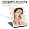 Portable Foldbar Travel Makeup Mirror With LED Light Infinity Sovrum Tocador Vanity Mirrors Cute Make Up Tools Accessories 240418