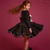 Set di abbigliamento designer elegante fiore principessa a maniche lunghe bambini set da bambina abiti da festa per bambini vestiti per bambini