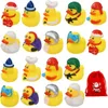 Giocattoli da bagno per bambini 18 pezzi per bambini giocattoli da bagno per bambini in piscina Ducks Game Water Game Float Scheaky Sound Bulla Ducks Giocattoli per bambini