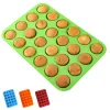 Vormen 24 holes mini muffin siliconen ronde mal diy cupcake koekjes fondant bakpan anti -stick pudding gestoomde cake mal bakgereedschap