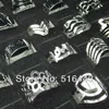 Promocje o przybyciu 10pcs Styl mix Regulowany srebrny cynk plastowany kobiety męskie pierścienie biżuterii hurtowe A003 240426