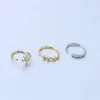 20pcsbox Round Flower Shape Color CZ Nose Ring Stud for Women White Crystal Hoop Nose Piercing Bendable Curved 240423