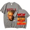 Dennis Rodman Limited Rodman Camiseta de estampado de doble cara Mujeres Hip Hop Baloncesto masculino Casco Vintage THISH ARTERA 240424