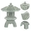 Decorazioni da giardino Torre giapponese Decorazione della luce Pagoda Modella Miniatura Padiglione Stone Statua Scena