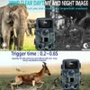 Hunting Trail Camera Araproofroproof Wild Animal Surveillance Détecteur infrarouge Vision nocturne 4K Équipement HD 240423