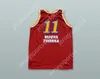 Niestandardowe nazwa Niewiele młodzież/dzieci Pallacanestro Virtus Roma 11 Red Basketball Jersey Top zszyte s-6xl